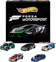 Hot Wheels Forza 5-Pack of Toy Video Game Race Cars, 1:64 Scale with Authentic Details & Realistic Decos, Gift for...