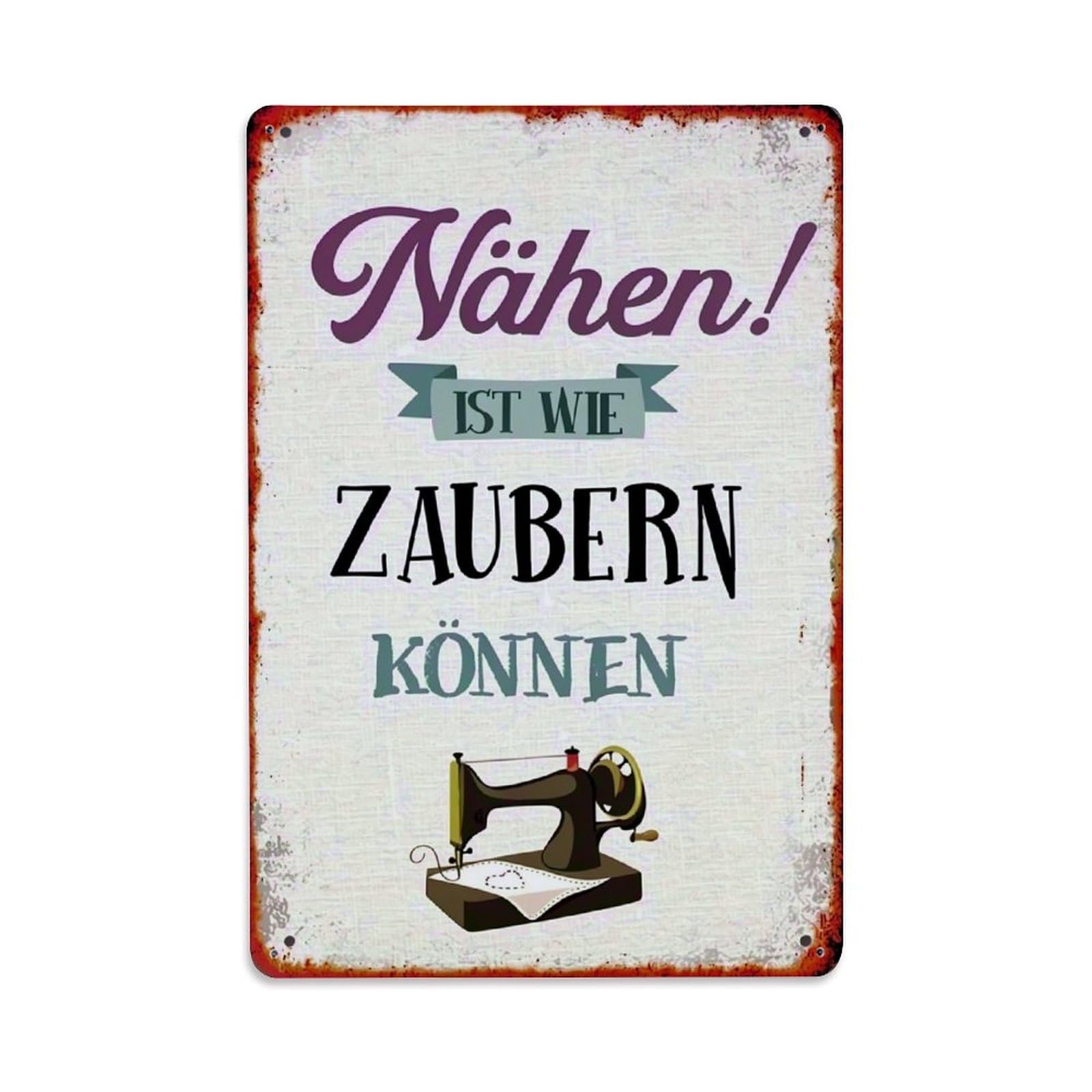 Jdfenggu Vintage Sewing Is Like Magic Retro Metal Tin Sign, Metal Poster For Bar, Home, Man Cave, Kitchen, Laundry Room Art Decor 8X12 Inch