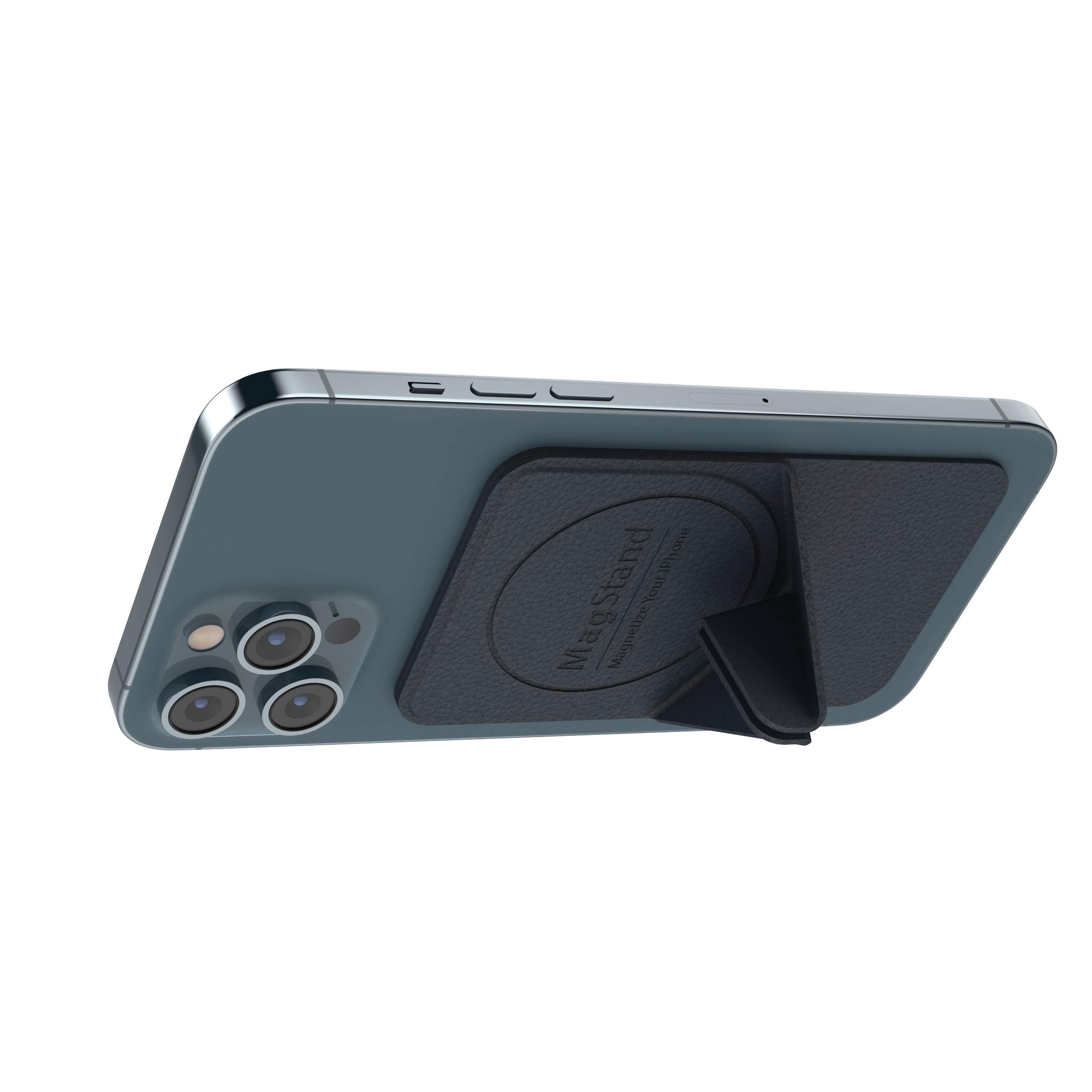 Switcheasy MagStand Leather Stand for iPhone 12/11, Classic Blue