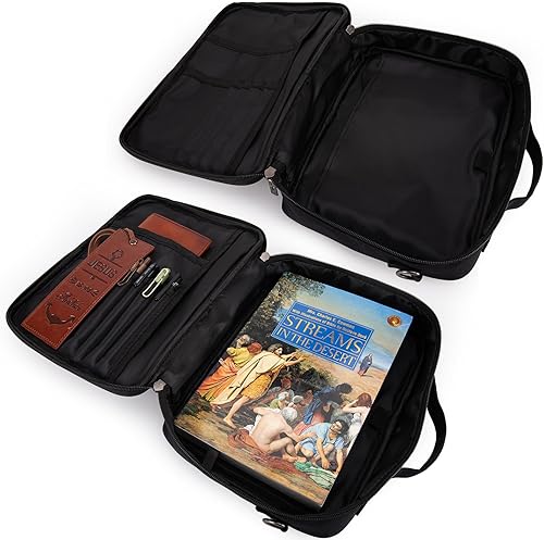Miniatura 2 de Montana West Fundas para la Biblia para mujeres y hombres con marcapáginas de cuero, funda de transporte para libros, bolsa de iglesia, protector