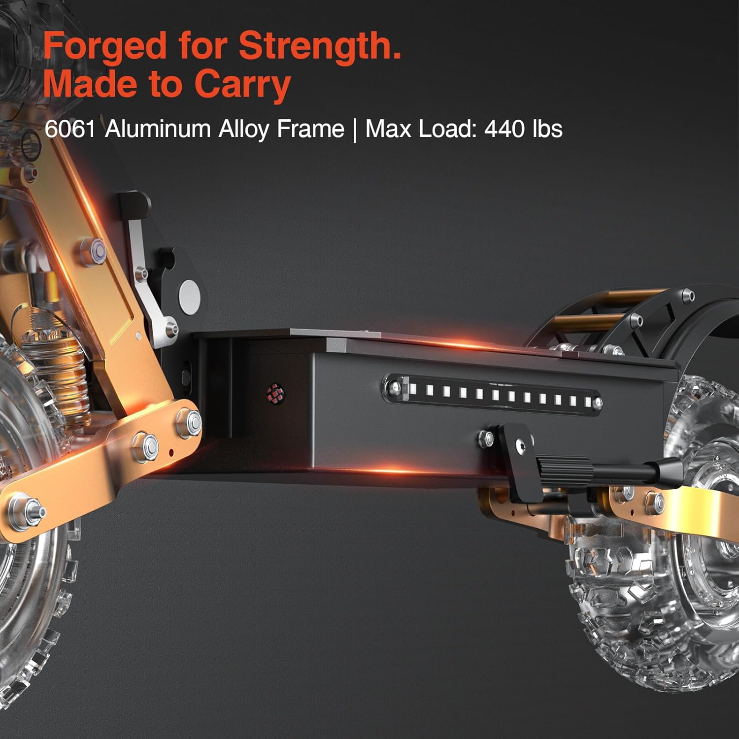 T85 Off Road Electric Scooter for Adults, 6000W Peak Power Max 53 MPH & 60 Miles Range, 11" Off-Road Tubeless Tires, Dual Hydraulic Suspension & Disc Brakes, NFC Unlock Hyper-Scooter