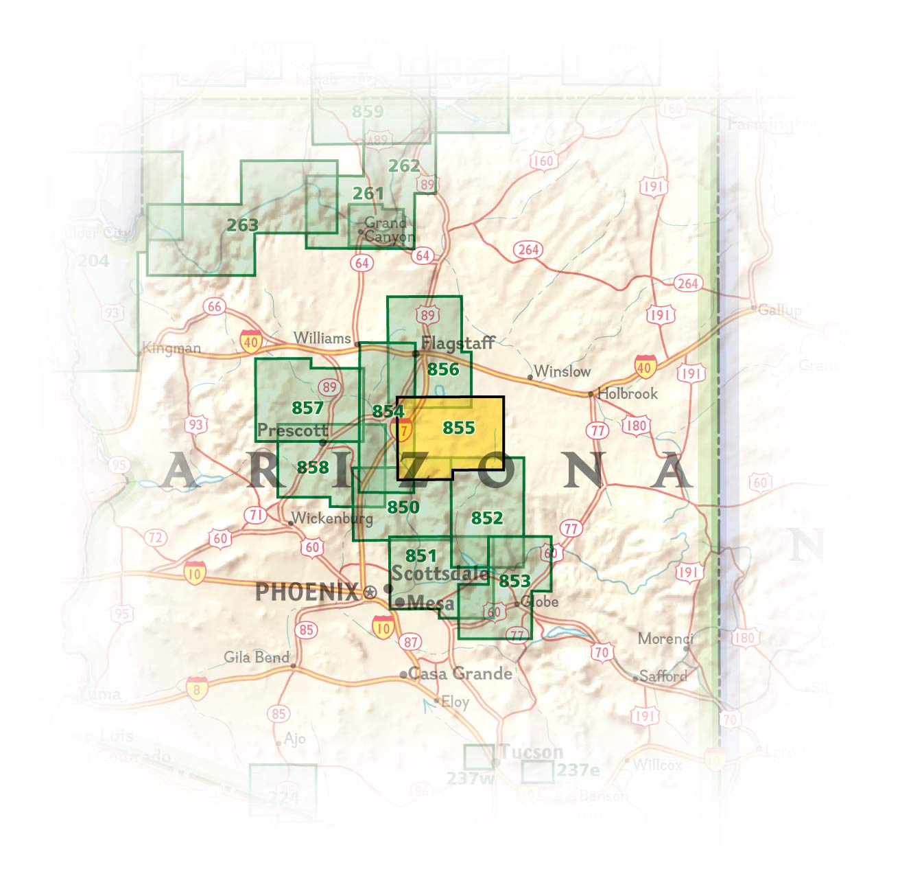 Mogollon Rim, Munds Mountain Map [Apache-Sitgreaves, Coconino, and Tonto National Forests] (National Geographic Trails Illustrated Map, 855) | Books