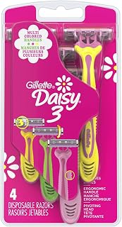 Gillette Daisy 3 Women's Disposable Razors, 4 Count