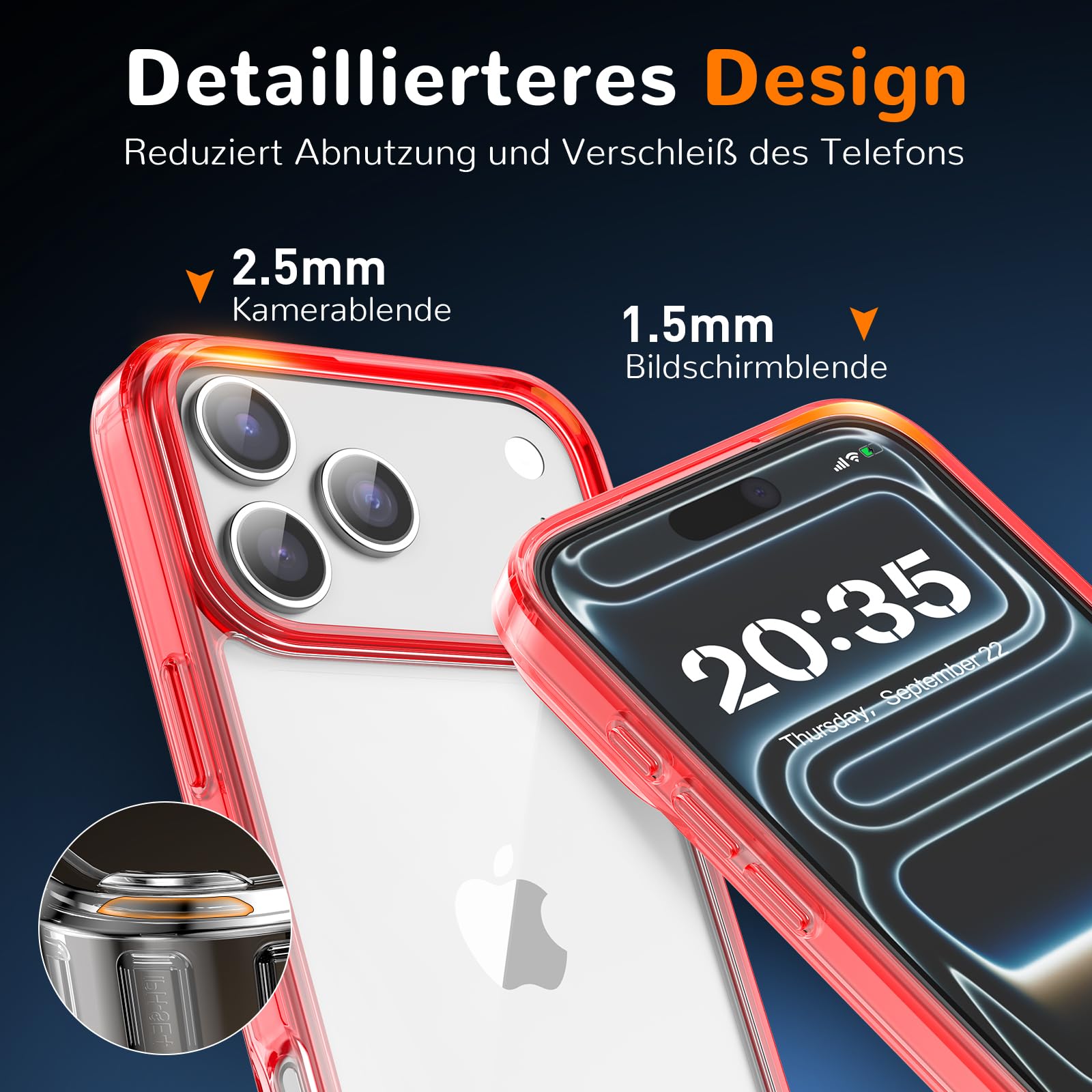 Clear Case for iPhone 15, Ultra Thin, Shockproof TPU Cover, Anti-Yellowing, Crystal Clear, Phone Case for Apple iPhone 15 - Clear — view 393