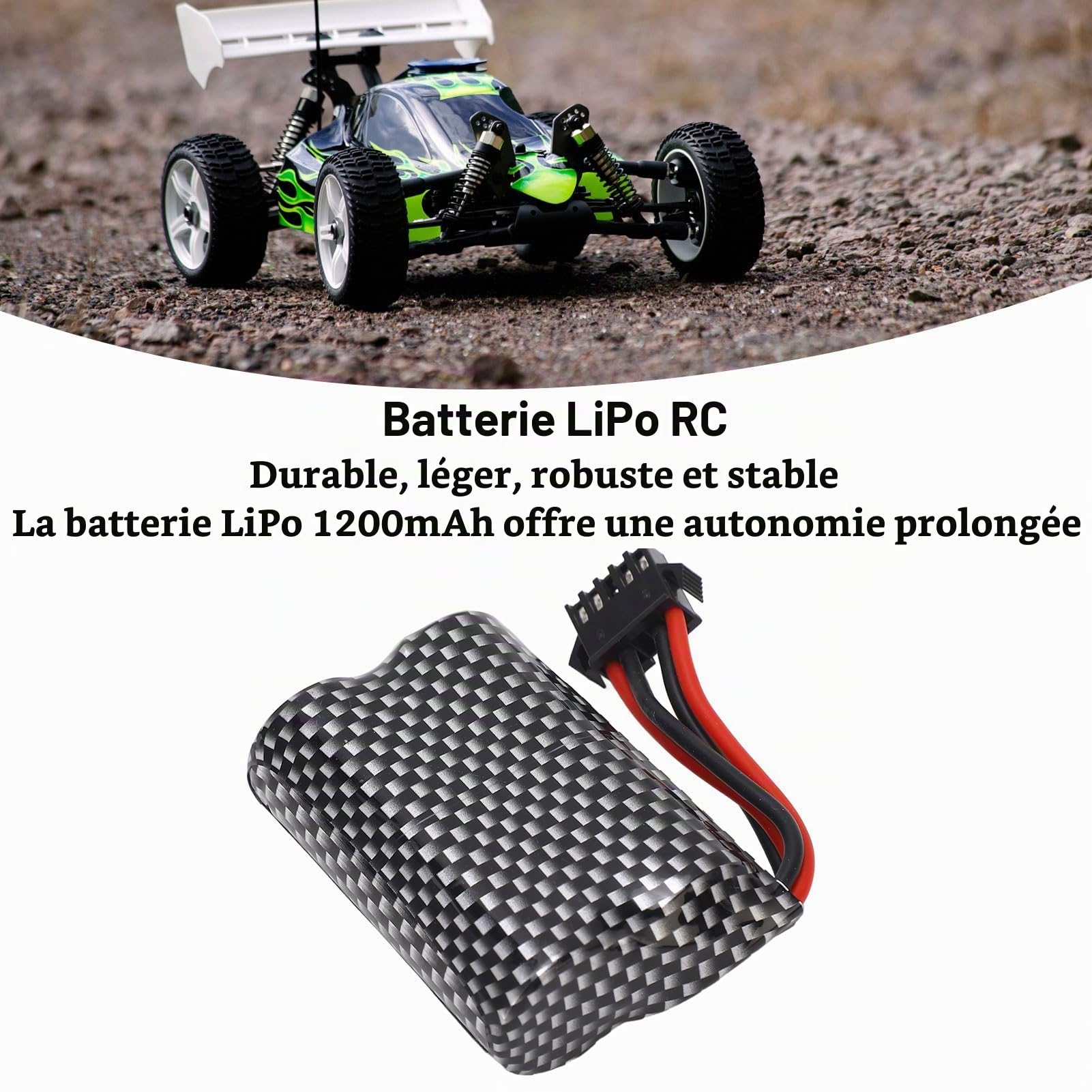 7 4V 1200mAh Rc LiPo Batterie 8 88Wh Batterie au Lithium de Voiture Télécommandée avec Prise SM 2P pour Voitures sur Chenilles Rc Inst et Compatible avec Rc Simplement en Fr 7 4V 1200mAh Rc LiPo Batterie 8 88Wh Batterie au Lithium de Voiture Télécommandée avec Prise SM 2P pour Voitures sur Chenilles Rc Inst et Compatible avec Rc Simplement en Fr