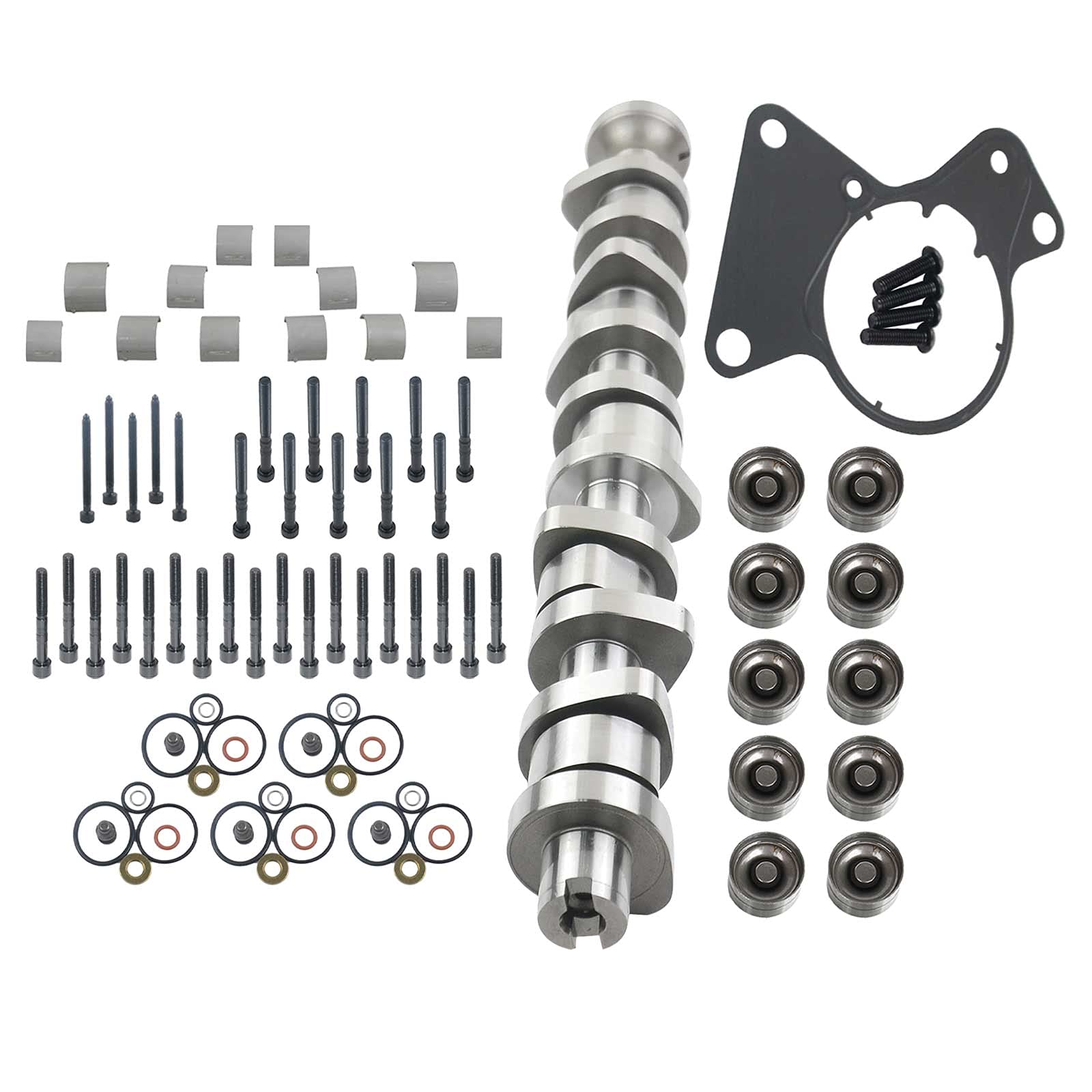 Árbol de levas + Kit de cojinete de leva compatible con Transp0rter V T5 2.5 TDI AXD AXE BAC BLK 038103673A 038103714G