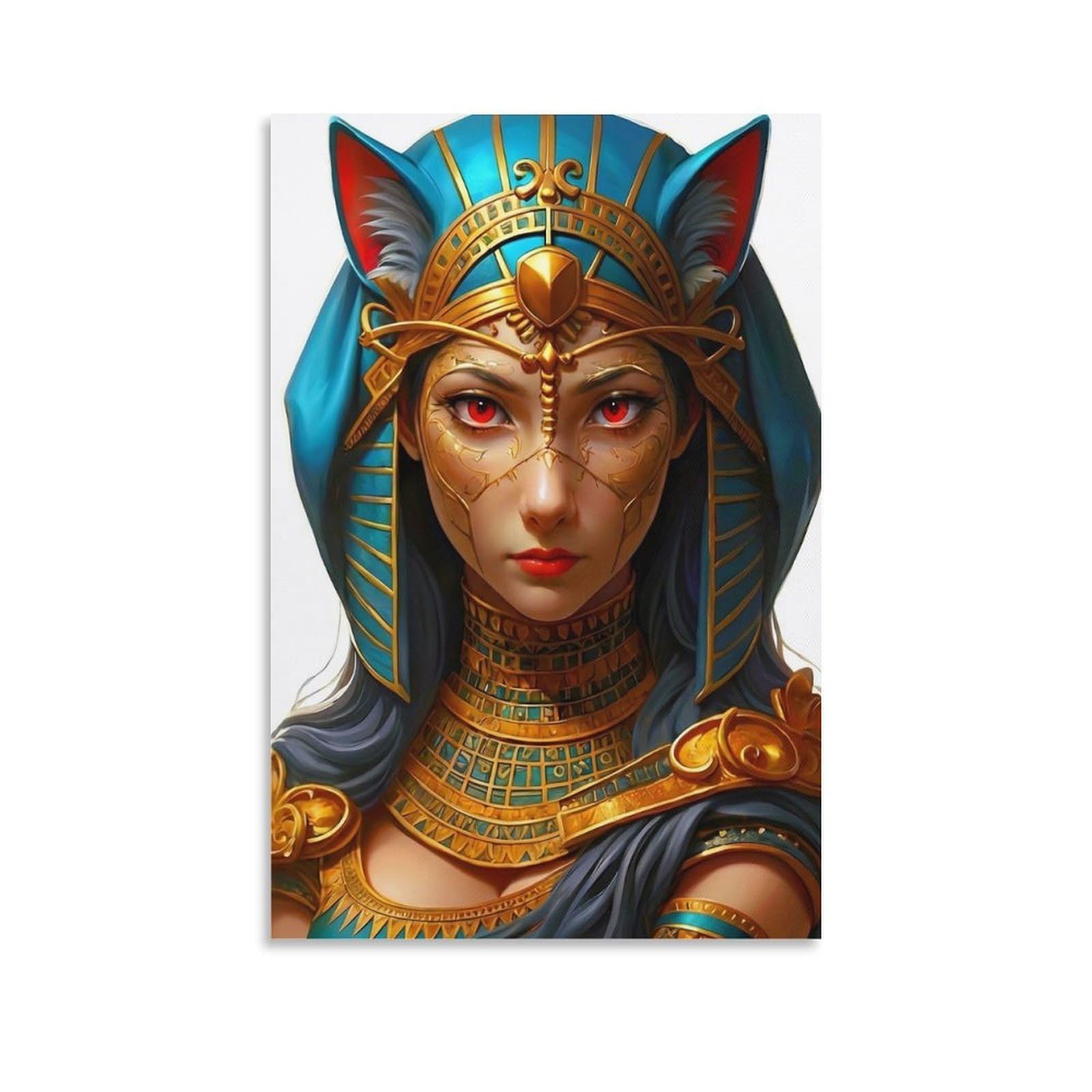 DHBANEIOK Egyptian Goddess Art Poster Artwork Giclee Canvas Prints Modern Wall Art Picture Wall Hanging for Bedroom Living Room Decor 20x30inch(50x75cm)