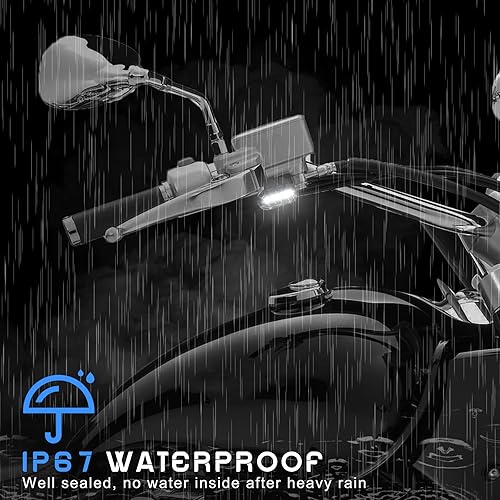 Miniatura 5 de QUASCO Señales de giro LED para motocicleta Switchback Mini intermitentes para manillar compatible con Harley Sportster 1200 Iron 883