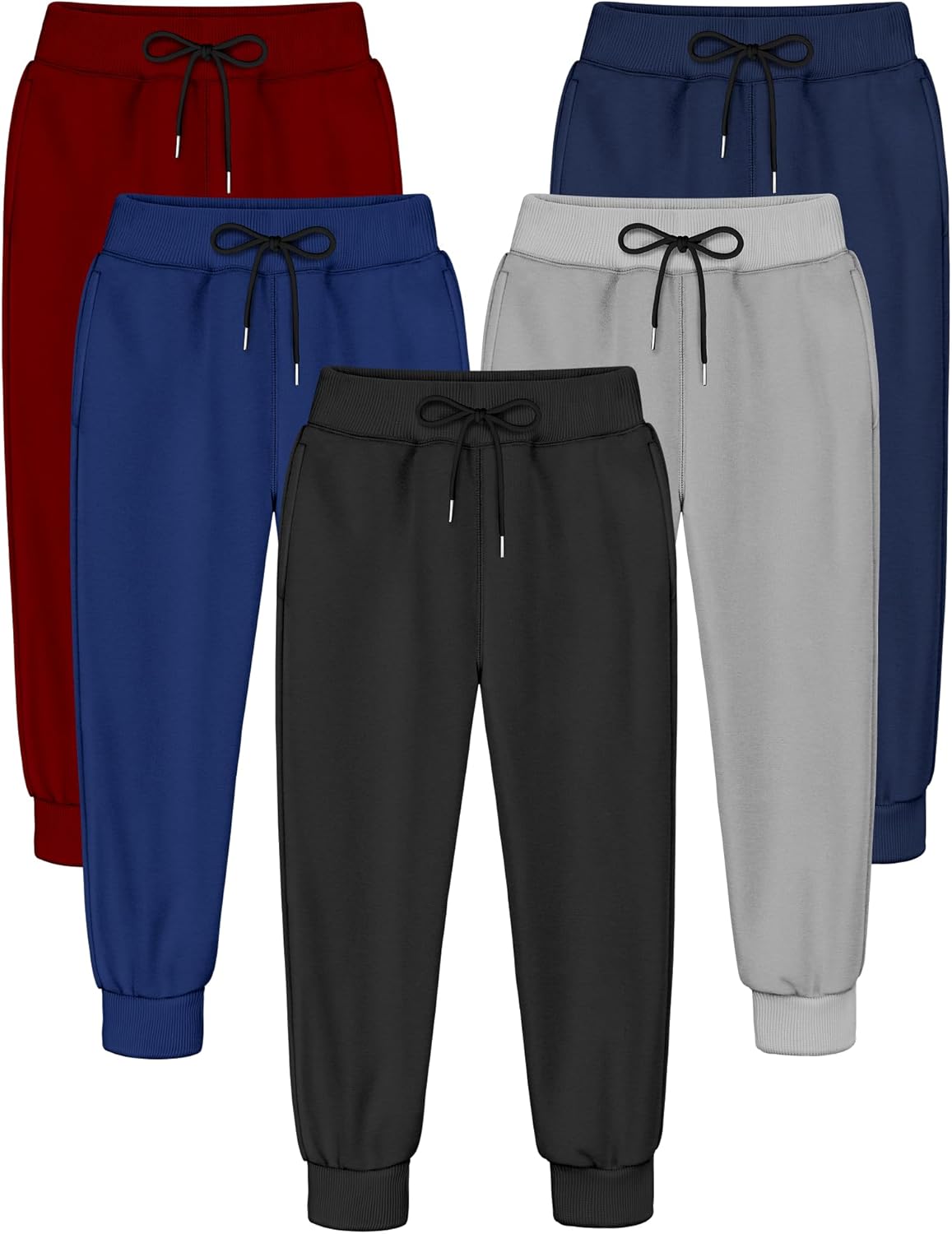 Boys Sweatpants Jogger Pants Soft Kids Sweat Athletic Pants with Pockets Drawstring Boys Workout Clothes Size 2-14