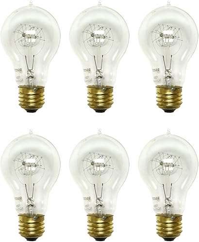 Satco S2411 - Bombilla incandescente vintage de filamento cuádruple de 25 vatios y 120 voltios para interiores, A19 base media E26 blanco cálido