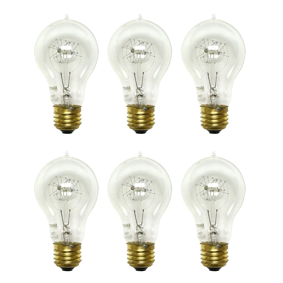 Satco S2411 Vintage Incandescent Bulb, 25W, A19, E26 Base, Warm White 2700K,