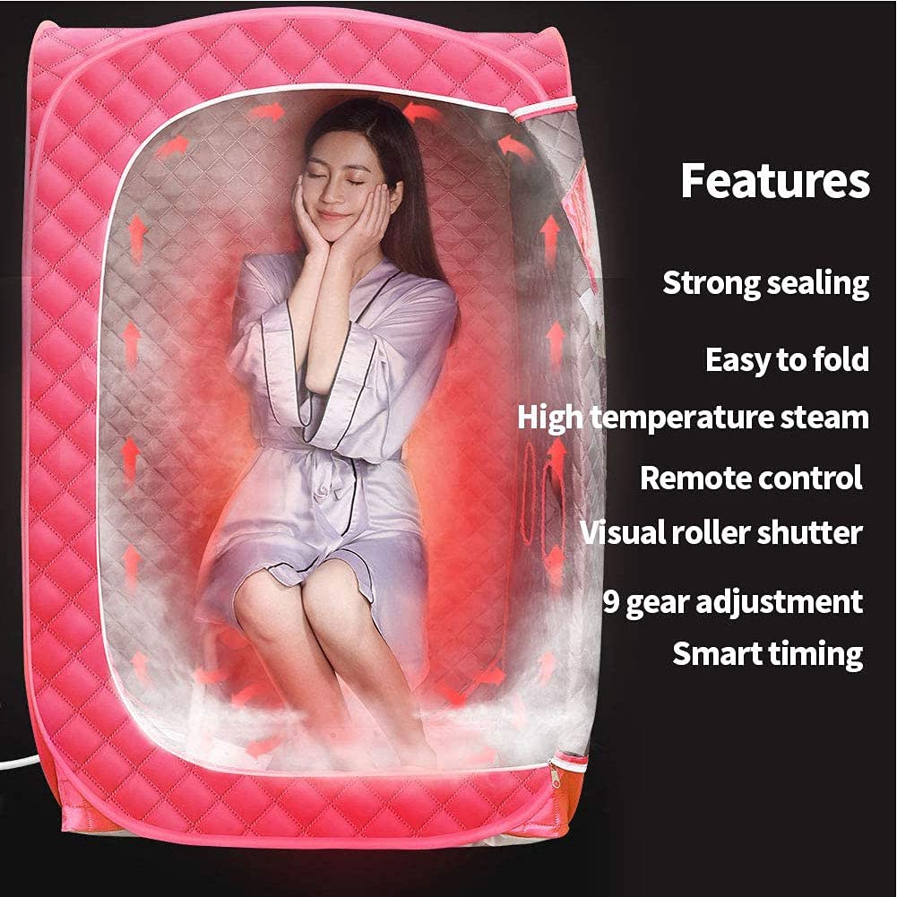2L SPA Dampfsauna Maschine, Tragbare Folding Spa Home Sauna Dampfsauna mit Fernbedienung, Temperatur 1-9 Ebene, Reduzieren Stress Und Ermüden