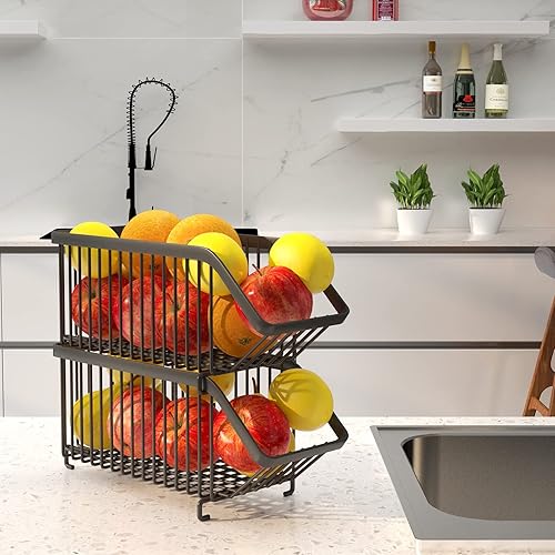 Miniatura 7 de GILLAS Paquete de 4 organizadores apilables de latas de soda para refrigerador, dispensador de latas, estante de almacenamiento de alimentos