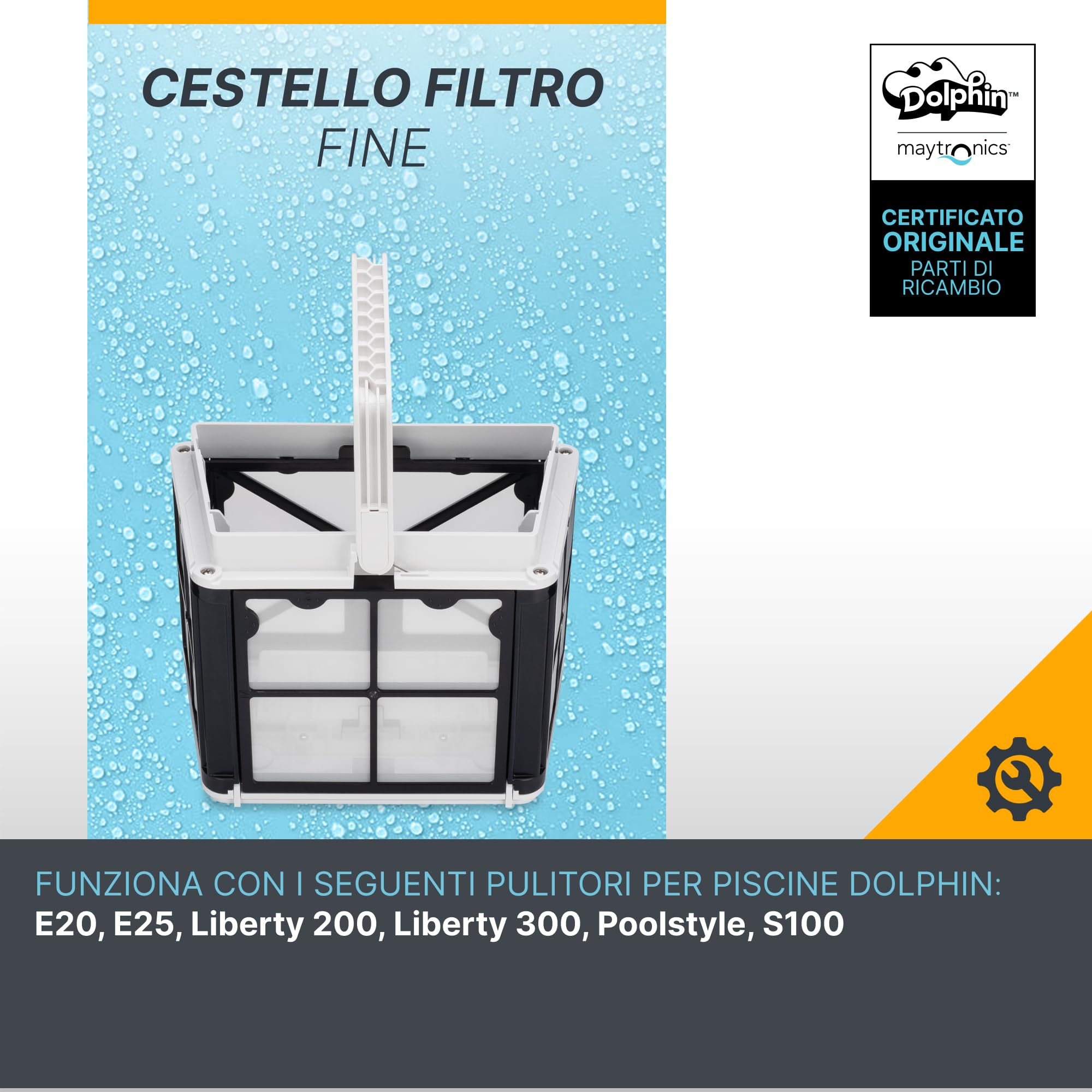 Dolphin Ricambio Originale Cestello Filtro fine - Codice 9991459-R1