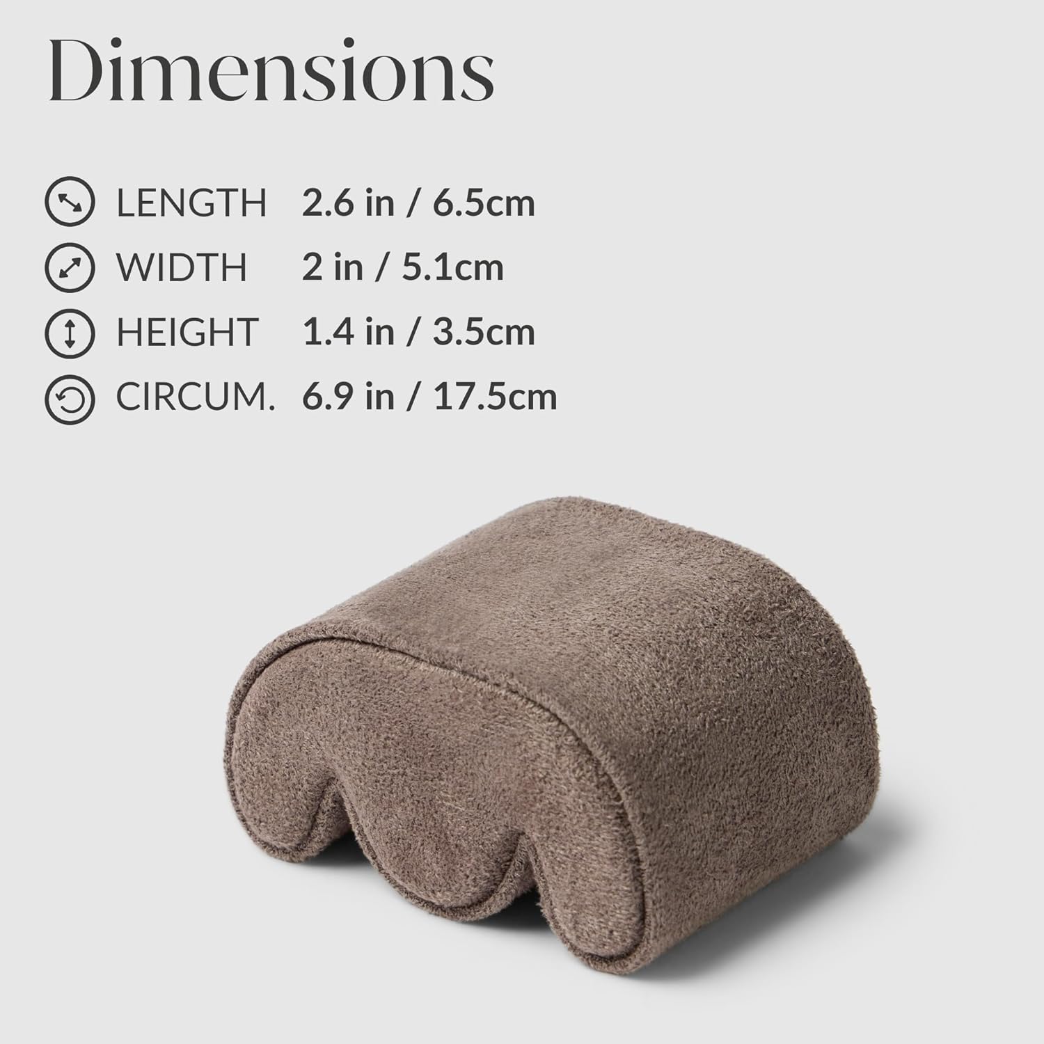 TAWBURY Watch Pillows - Pack of 6 X-Small 'M' Shaped Cushions for 5.5 to 6.9-inch Wrists, 2-inches Wide, Compatible with our Grove Dark Walnut Watch Boxes (Brown)