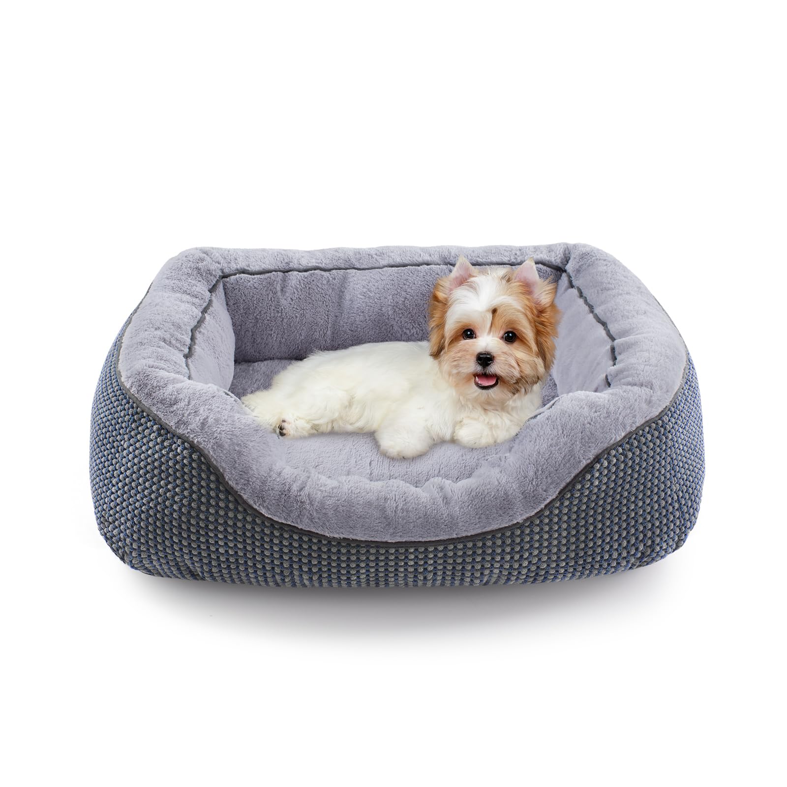INVENHO Small Dog Bed Orthopedic Warming Soft Calming Sleeping Durable with Anti-Slip Bottom