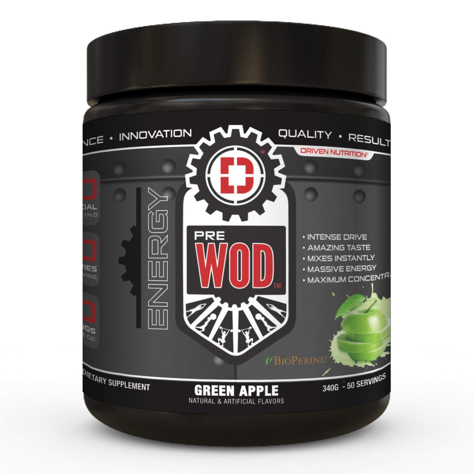 Amazon.com: Driven PREWOD Energy Drink Powder, 50 Servings - Pre-Workout  Supplement with Caffeine & Beta-Alanine - Energy, Focus, Strength, &  Endurance for High-Intensity Training & Weight Lifting - Green Apple :  Health