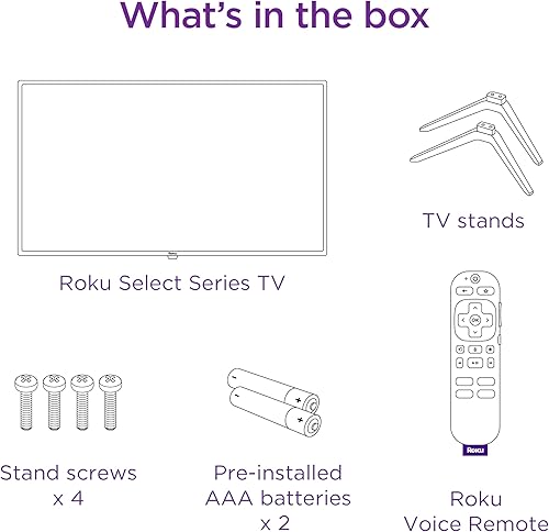 Miniatura 10 de Roku 40" Select Series 1080p Full HD Smart RokuTV con control remoto por voz, imagen brillante, pantalla de inicio personalizable y TV gratis