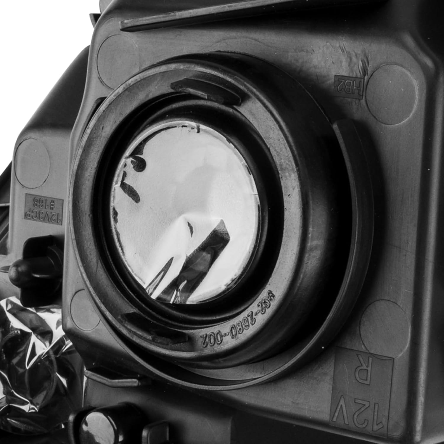 Torchbeam Headlight Assembly, Replacement for CR-V 2007 2008 2009 2010 2011, Bumper Headlamp Chrome Housing Amber Reflector