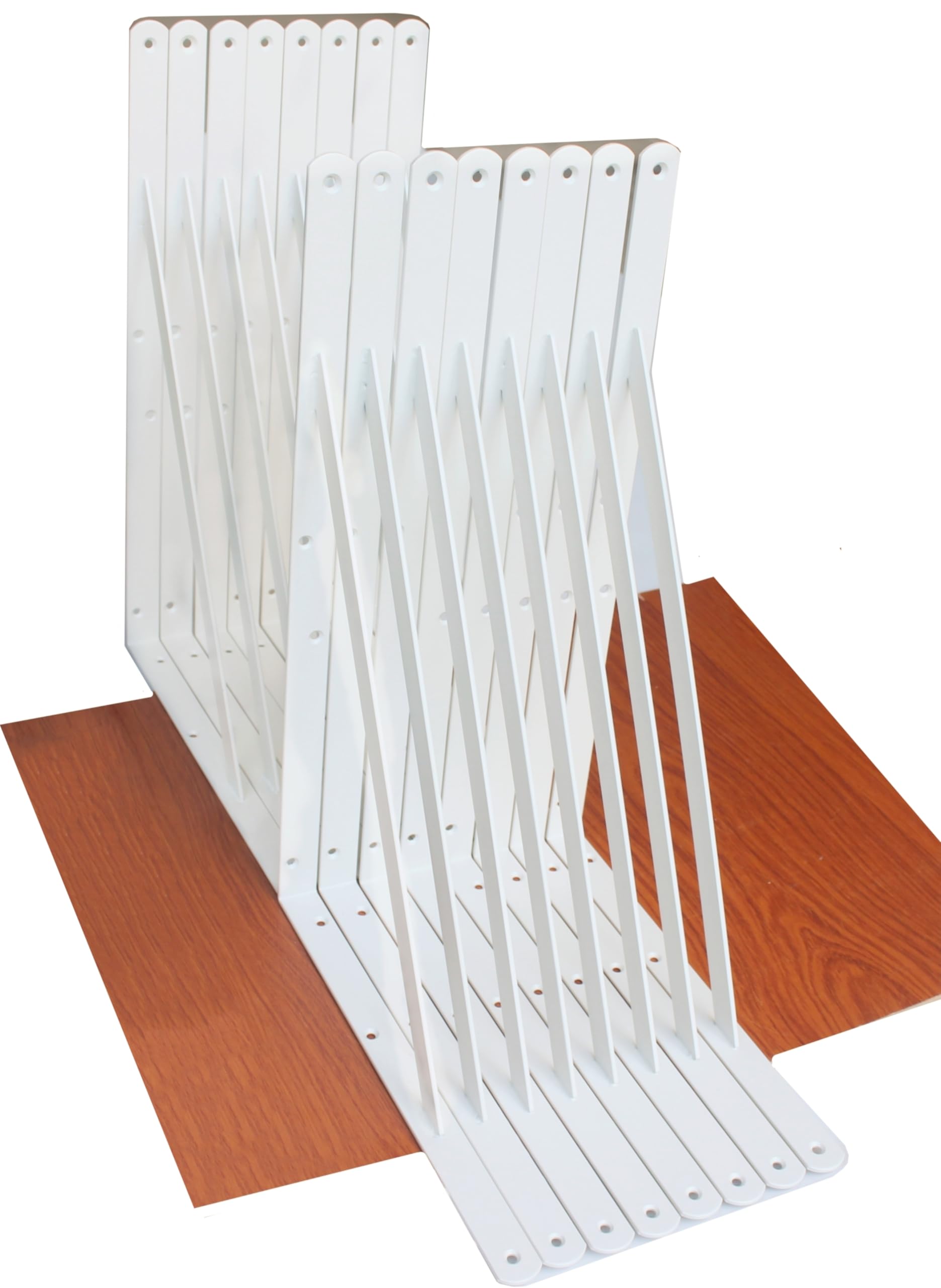 16 Pack L22 x H 12" White Heavy Duty Shelf Brackets with Screws Metal Shelf Brackets Shelf Support Angle Brackets for Shelves L Brackets Heavy Duty Floating Shelf