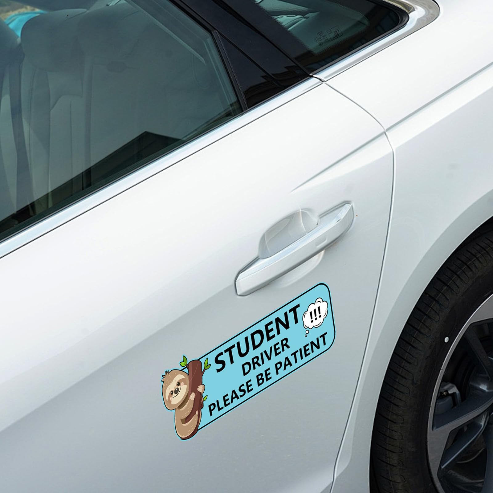 4 adesivi magnetici per auto a forma di bradipo, per principianti, per studenti e conducenti di auto, adorabili adesivi per neopatentati, adatti per mantenere una distanza di sicurezza sulla strada