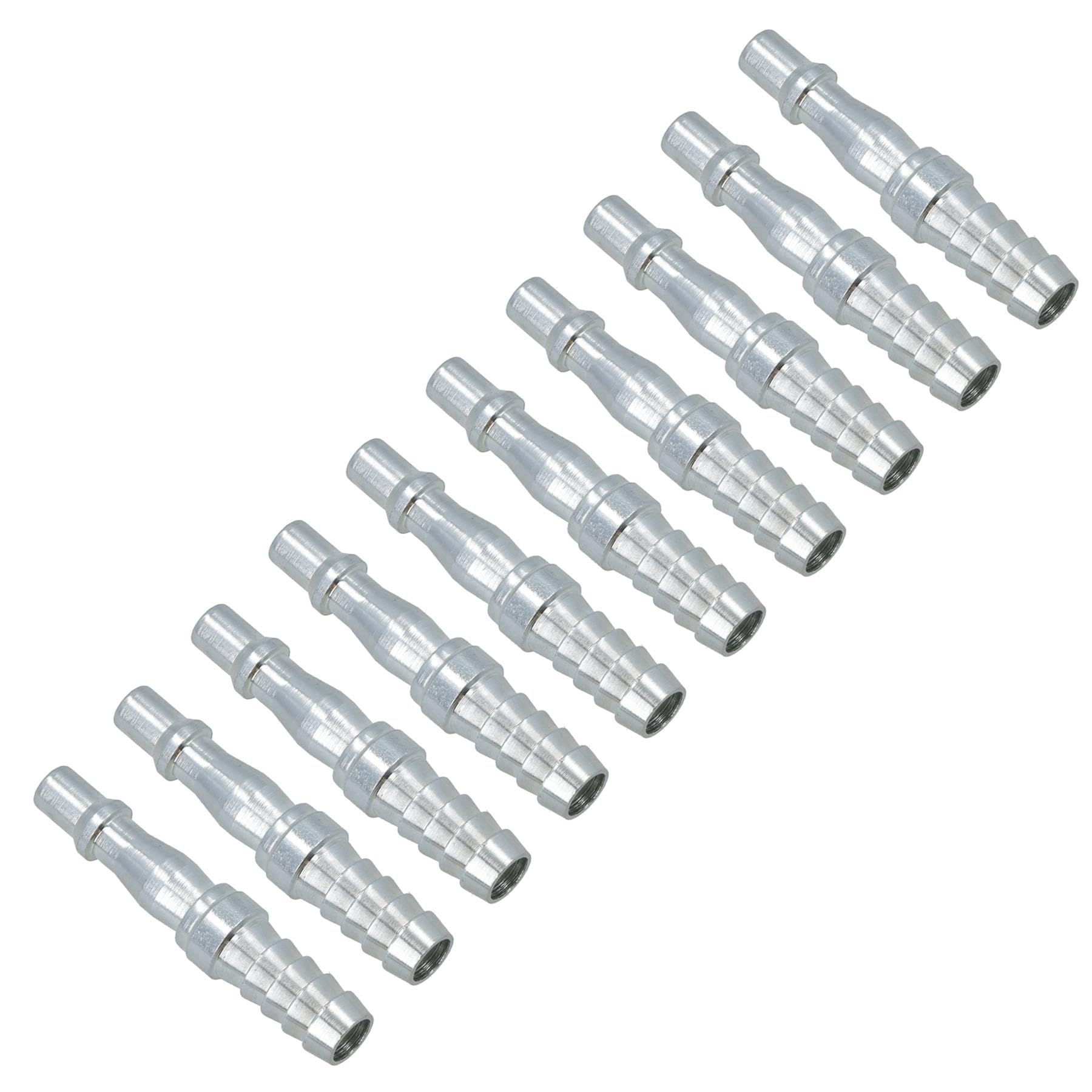 Ab Tools Men's Silver 3/8In Bsp (9.5Mm) Air Hose Barb Tail With Pcl Type Connector Fitting 10Pc