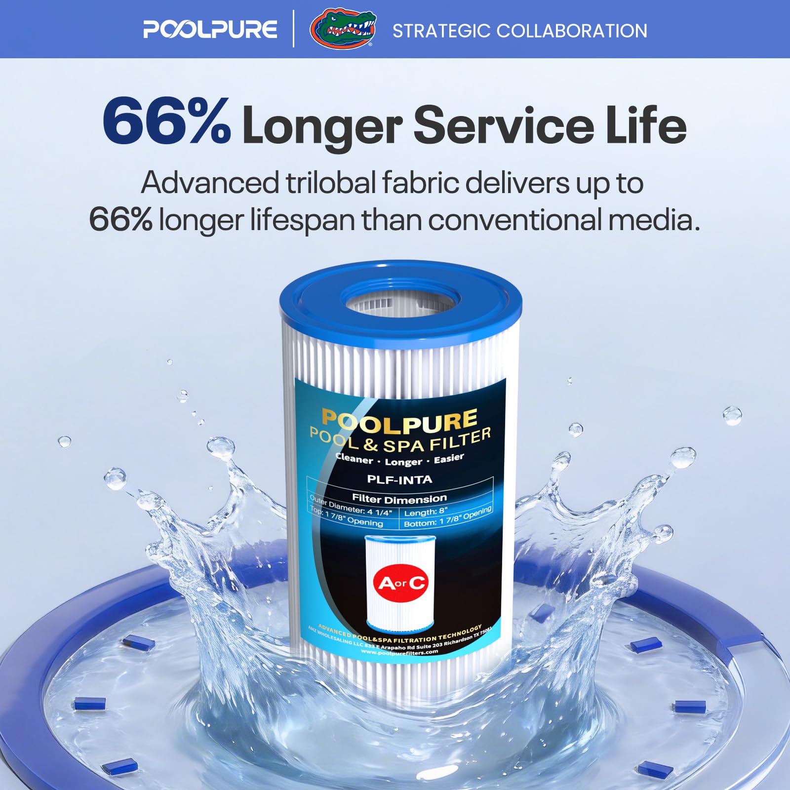 POOLPURE Filtr zastępczy do typu A lub C, kompatybilny z Intex 29000E/59900E, łatwy zestaw filtrów basenowych, letnich ucieczek lub letnich fal nad basenami ziemnymi, 12 sztuk