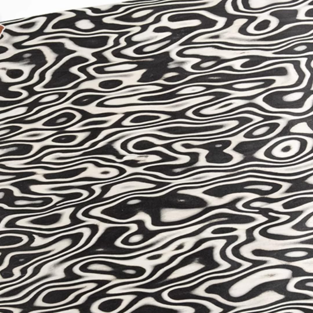 Black White Round Grain Wood Veneer Sheeet 98x20.8inch(2.5x0.53meter) Woodworking Veneer DIY Handmade Creativity Unleashed, Add a Personal Touch