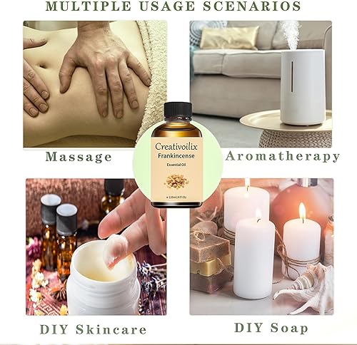 Miniatura 30 de Aceite esencial de sándalo 4 oz - Aceite de sándalo para difusor y aromaterapia, piel, masaje, 4.1 fl oz