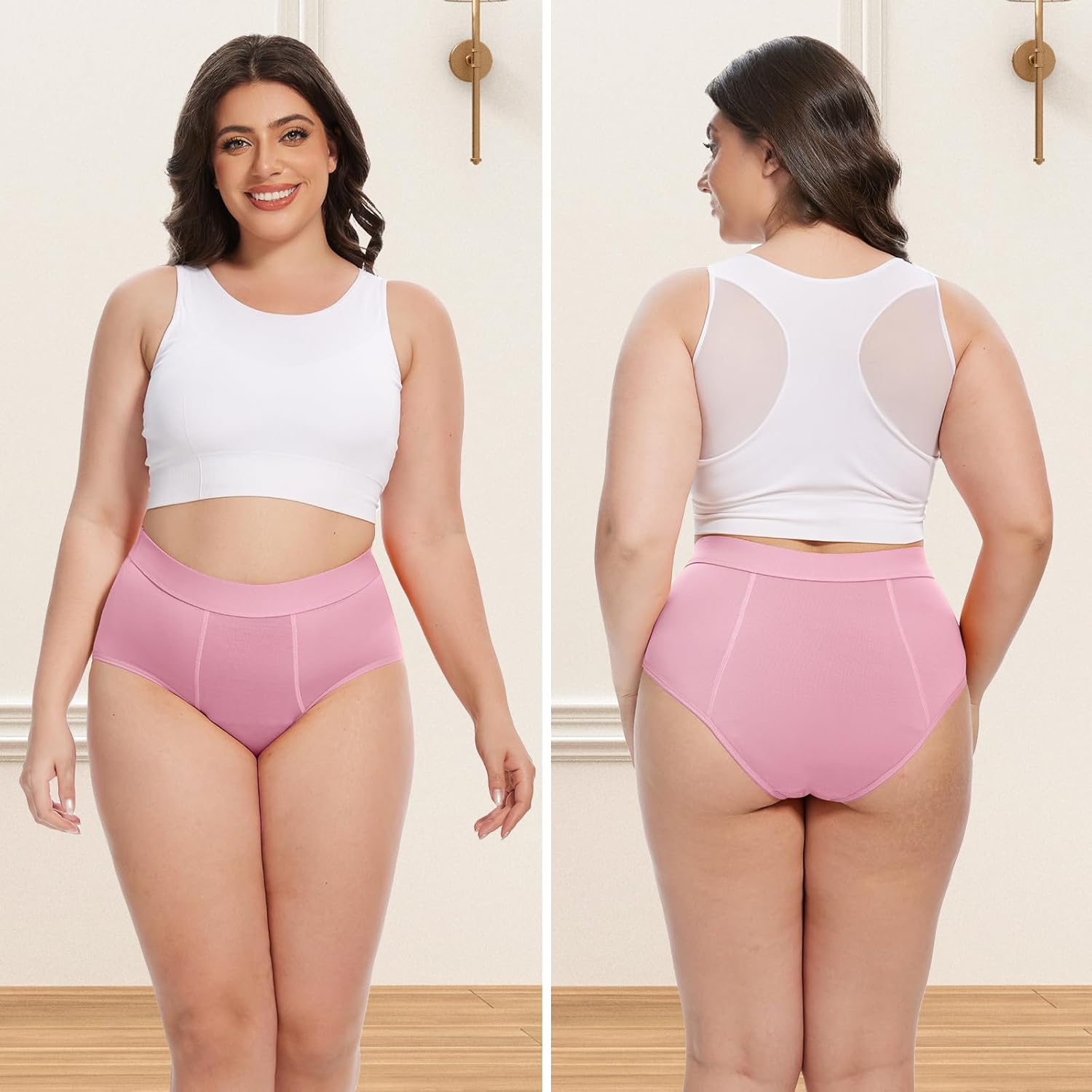 ToVii Leak Proof Period Underwear for Women Heavy Flow Washable Plus Size Period Panties Washable Incontinence Underwear - Image 7