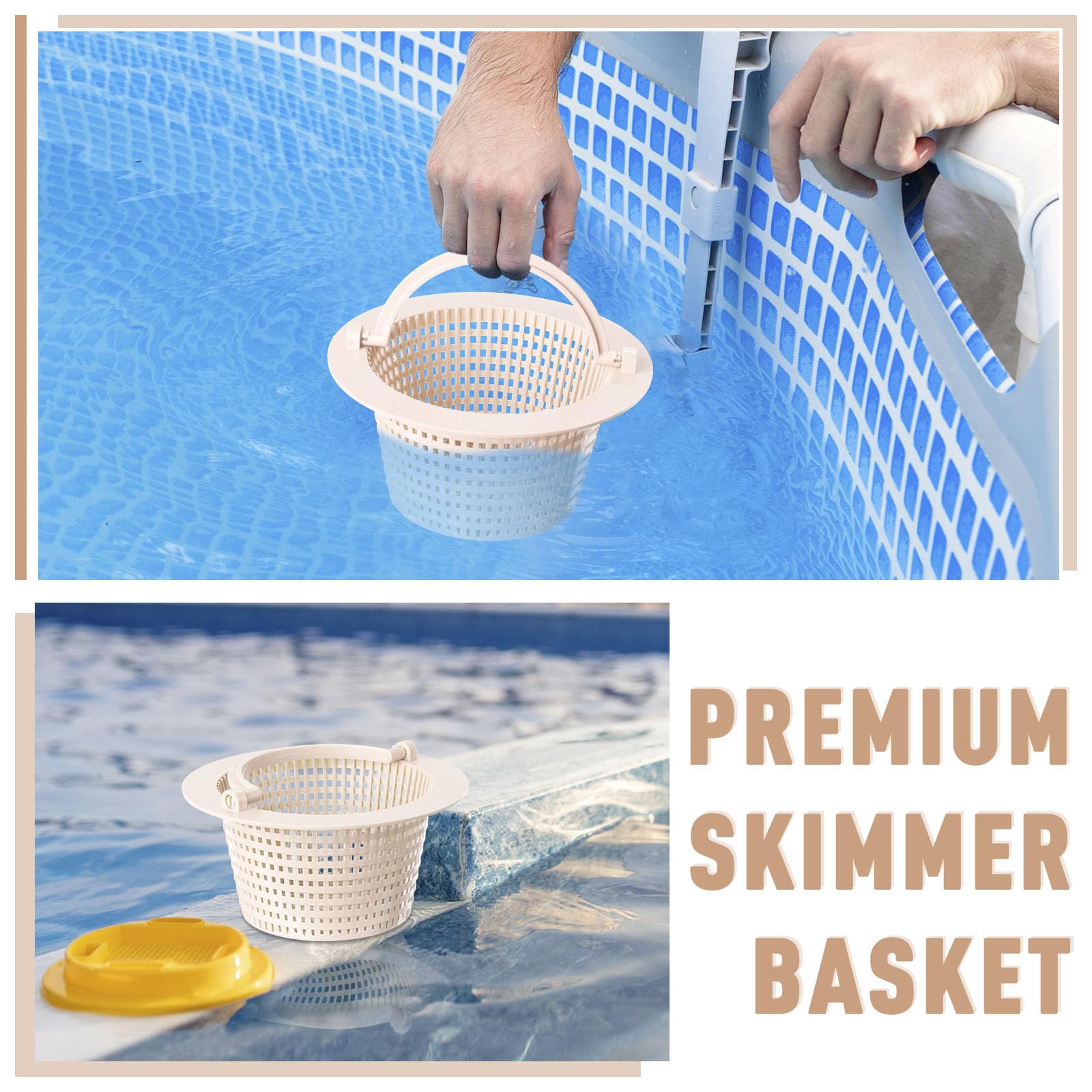 Wenqik Pool-Skimmerkorb Mit Griff – 2er Set, 15,7 Cm Durchmesser, Für Hayward & Pentair Skimmer