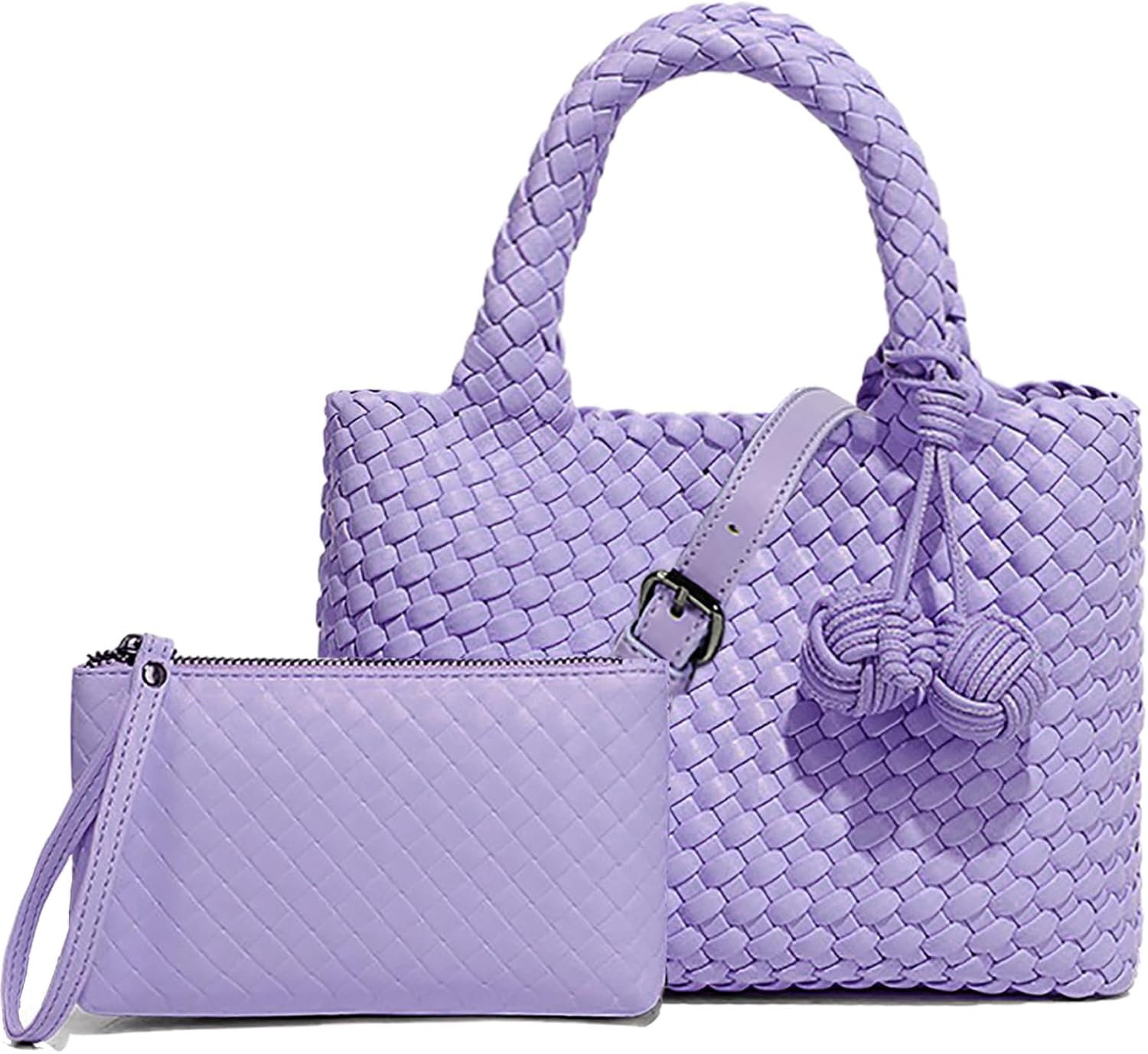 Woven Tote Bag for Women with Coin Purse, Foldable Chain Small Crossbody Handbags, Fashion Shoulder Bag, Hobo Satchel