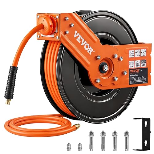 VEVOR Retractable Air Hose Reel 3/8 IN x 50 FT