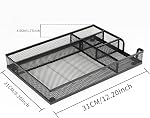 Gonice Plateau de tiroir de bureau en métal noir avec 5 Diviseurs pour fournitures de bureau, armoire de bureau avec tiroirs