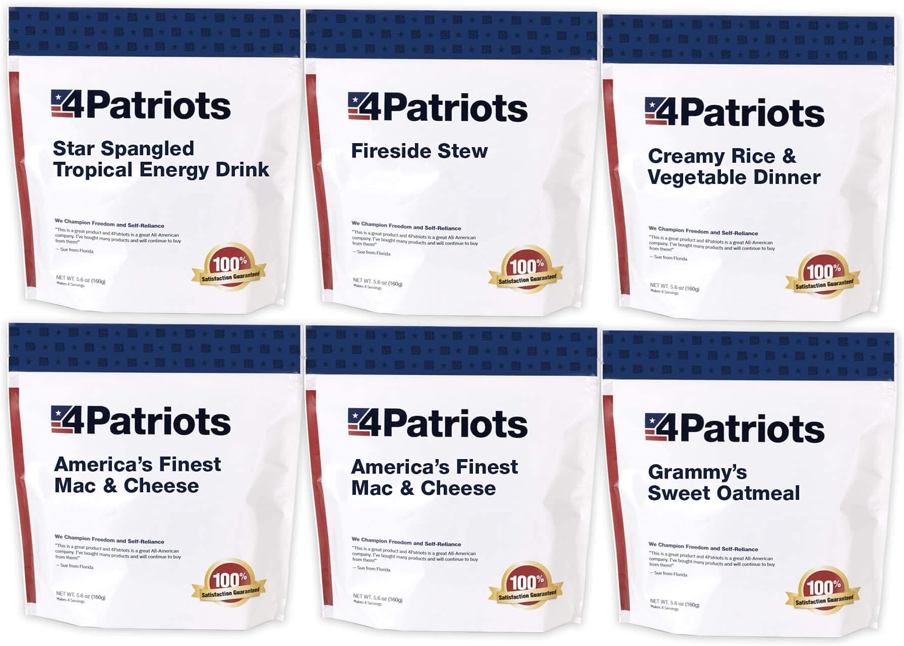 4Patriots 1-Week Survival Food Kit: Emergency Food Supply Designed to Last 25 Years, 42 Servings