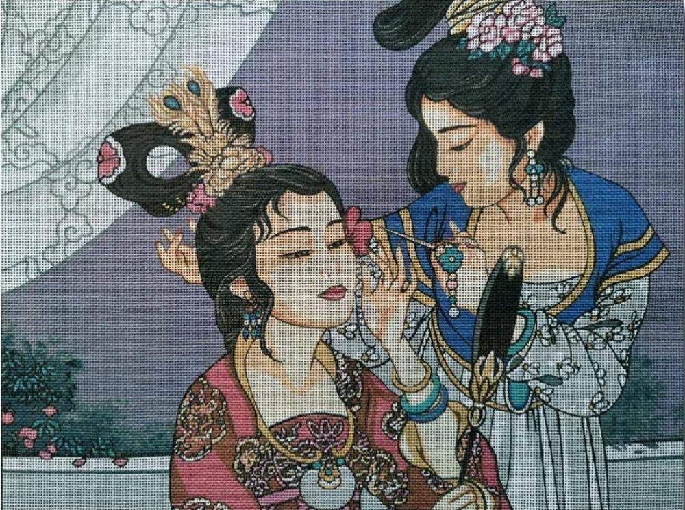 Tapisserie demi-point femmes japonaises pour un salon zen et créatif