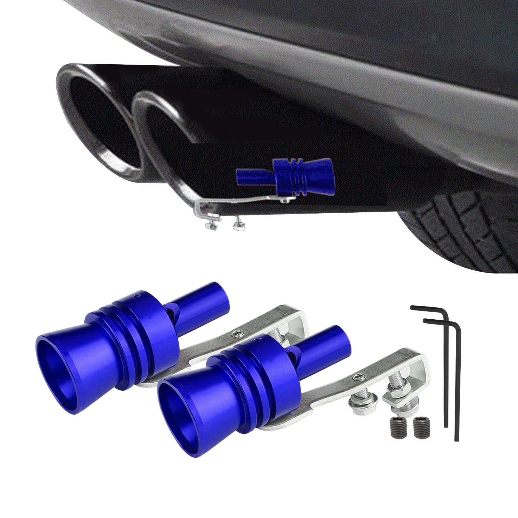 X Autohaux 2pcs Xl Size Aluminum Alloy Universal Turbo Sound