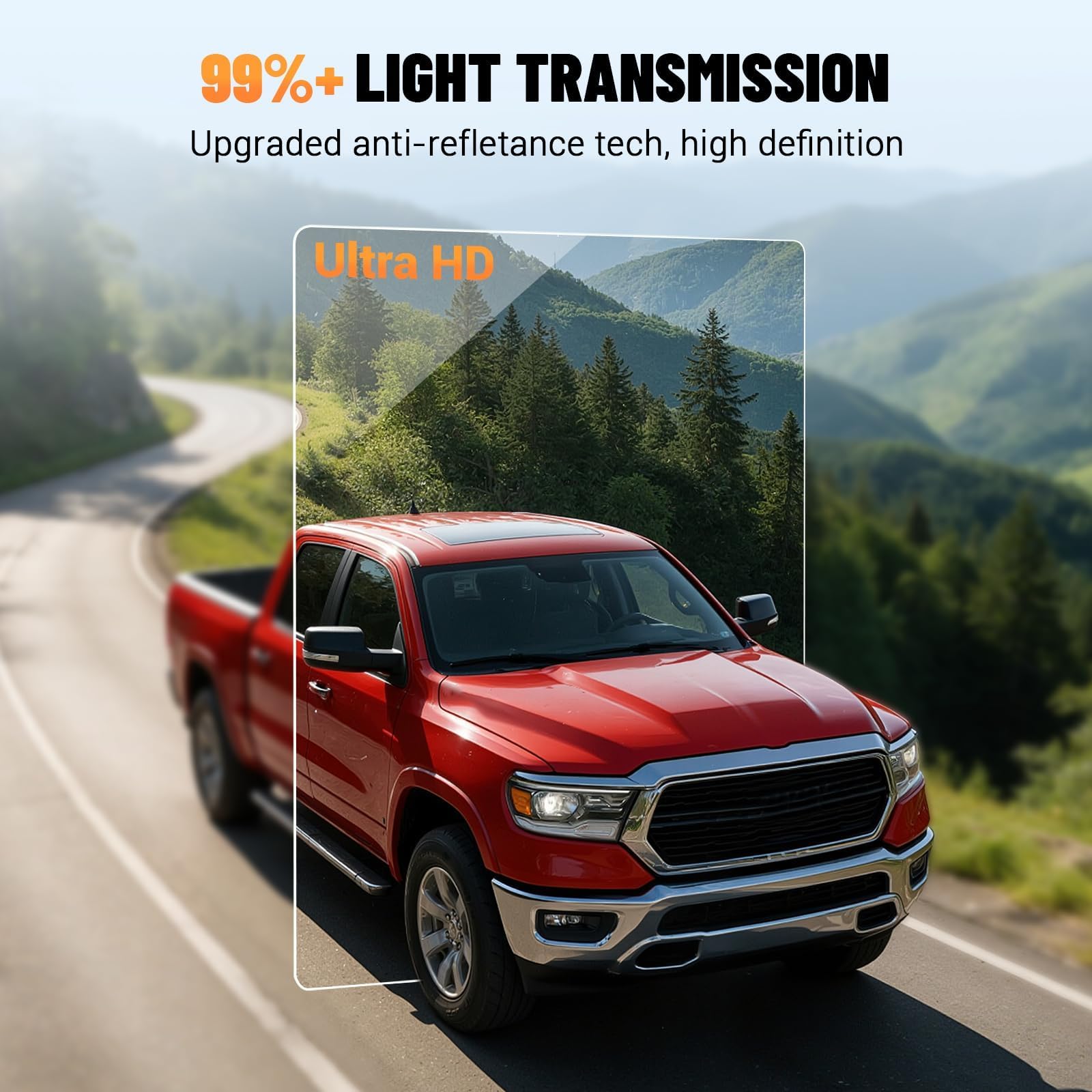 Displayschutzfolie für Dodge Ram 2019-2025 2026, 1 Stück, 30,5 cm (12 Zoll)