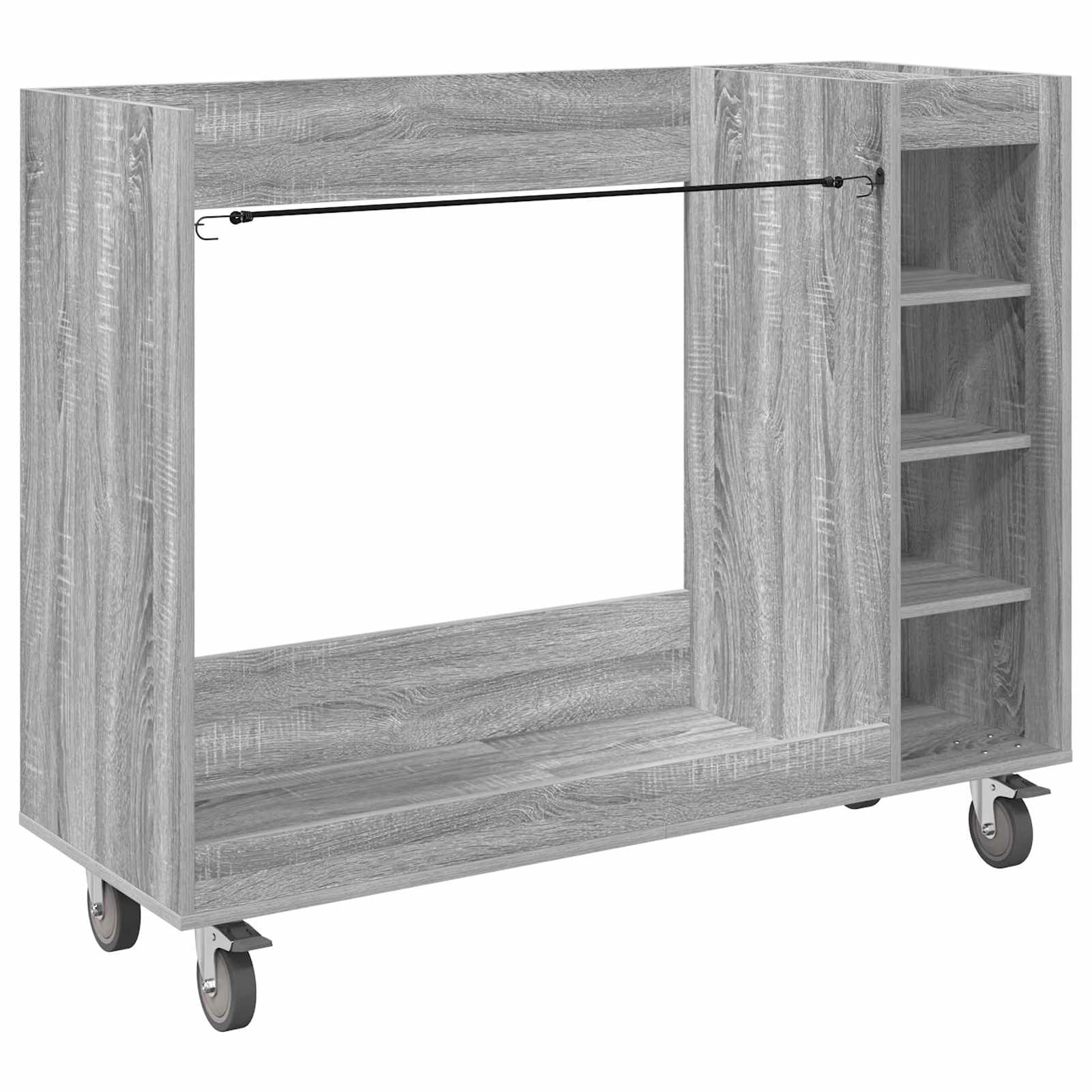 Gecheer Golf-Schrank Uni Grau, 120 x 45 x 98 cm, Holz, Stauraum für Golfzubehör, für Garage und Wohnraum
