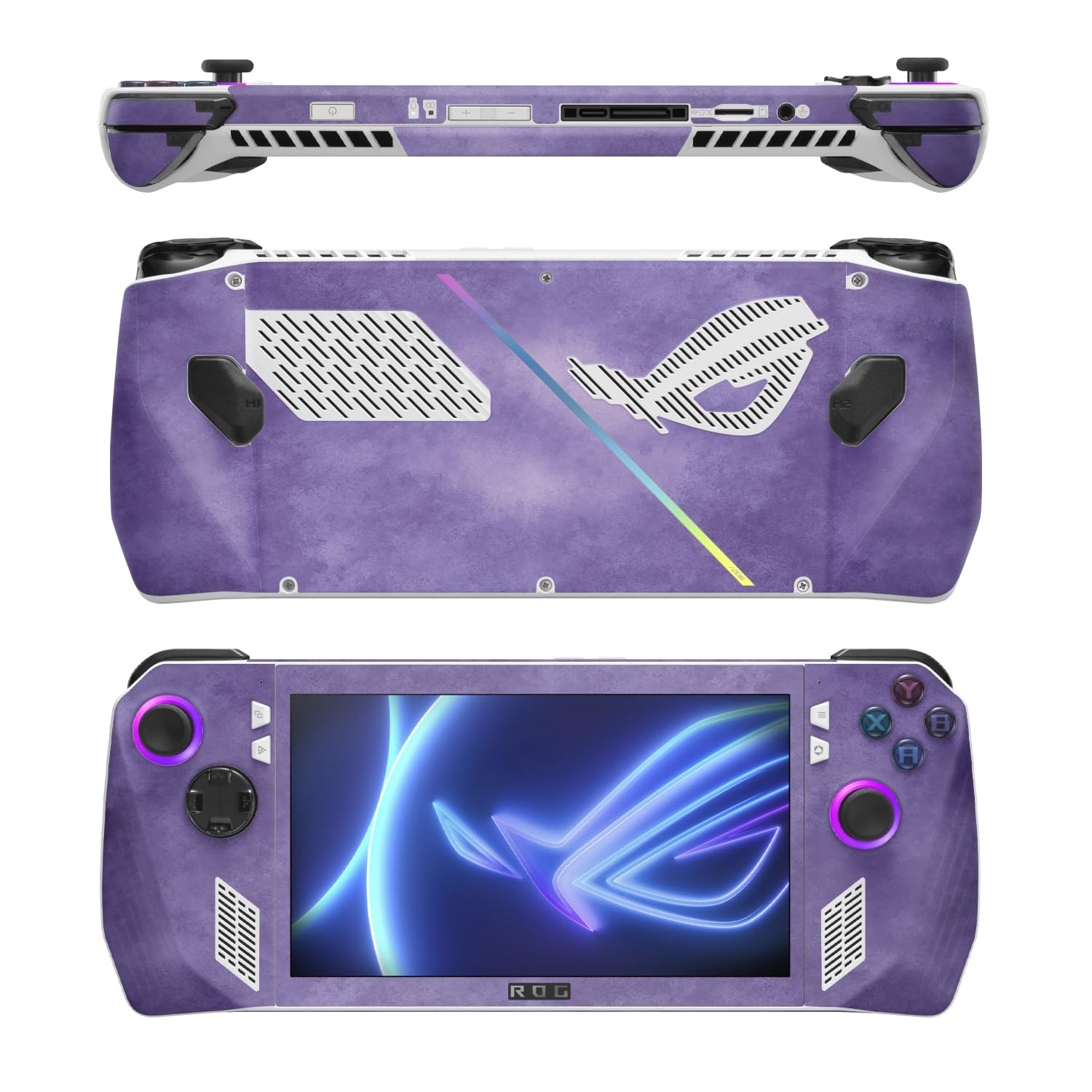 MightySkins Skin Compatible with Asus ROG Ally - Purple Airbrush | Protective, Durable, and Unique Vinyl Decal wrap Cover | Easy to Apply, Remove, and Change Styles
