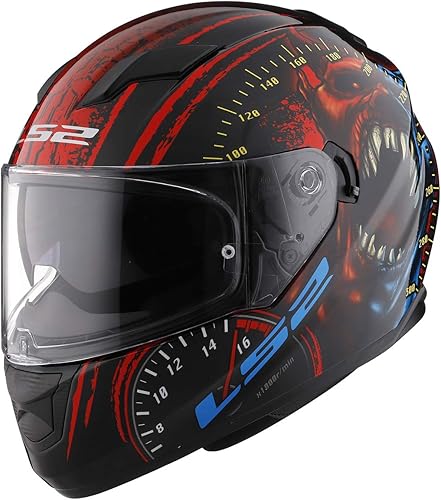 Vista 6 de LS2 Helmets - Casco integral Stream Street Negro -,negro rojo,Verde Fallout,Mate negro,Camaleón Serpiente,Speed Demon,Blanco,Glow Blue Hashtag,Ninja
