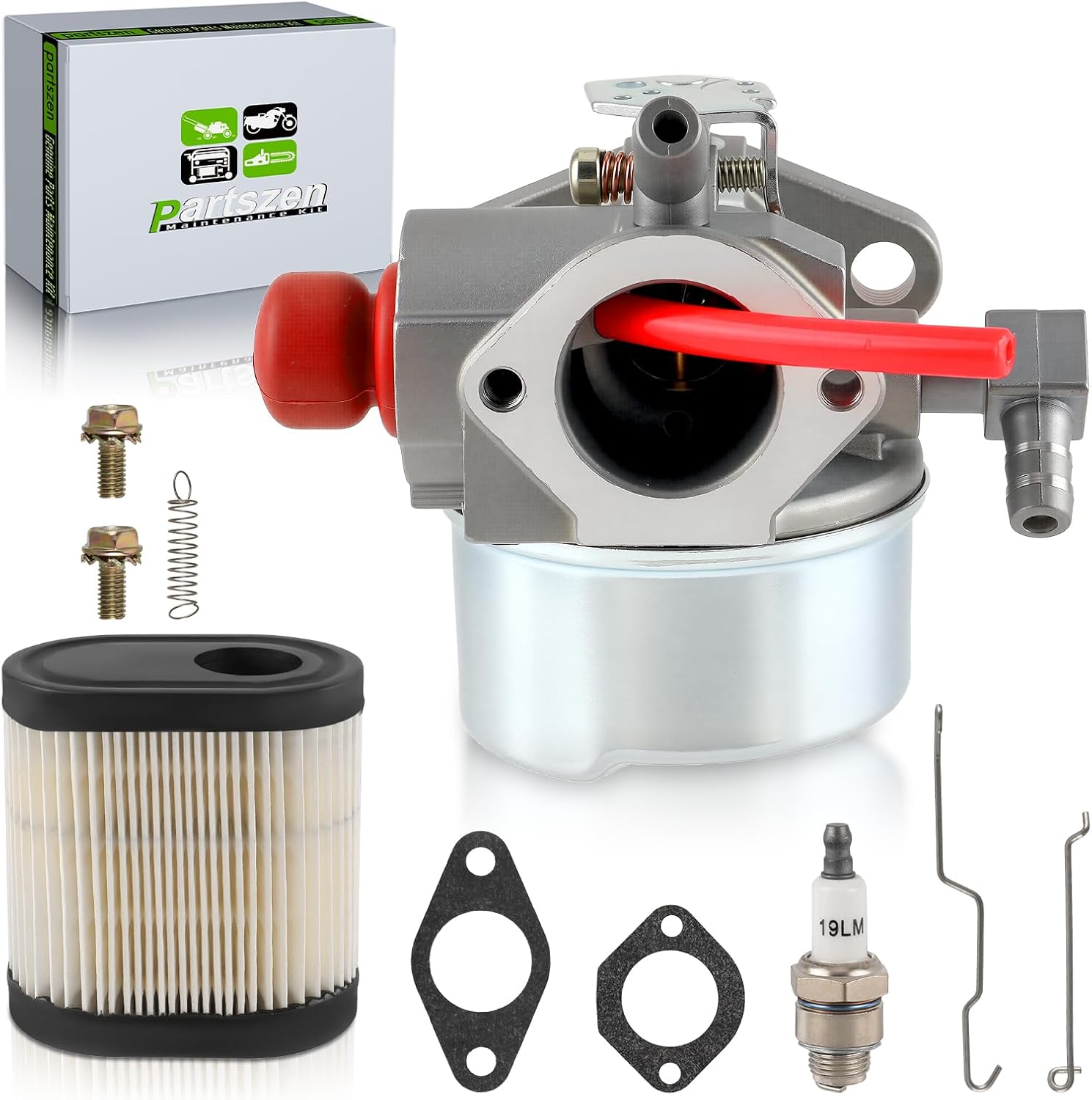 640350 Carburetor with 36905 Air Filter for Toro 20016 20017 20018 6.75HP Recycler Lawn Mower for Tecumseh 640303 640271 LEV100 LEV105 LEV120 LV195EA / LV195XA Engine with Spark Plug