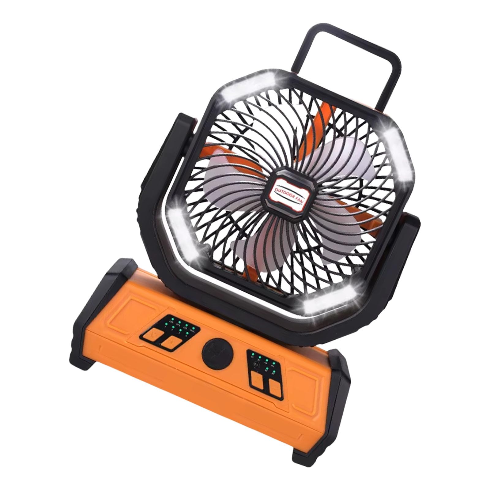 Tsophreniq Quiet Tent Fan with LED Light 10000mAh Battery Camping Texture Great for Camping and Emergencies Situations Quiet Operations