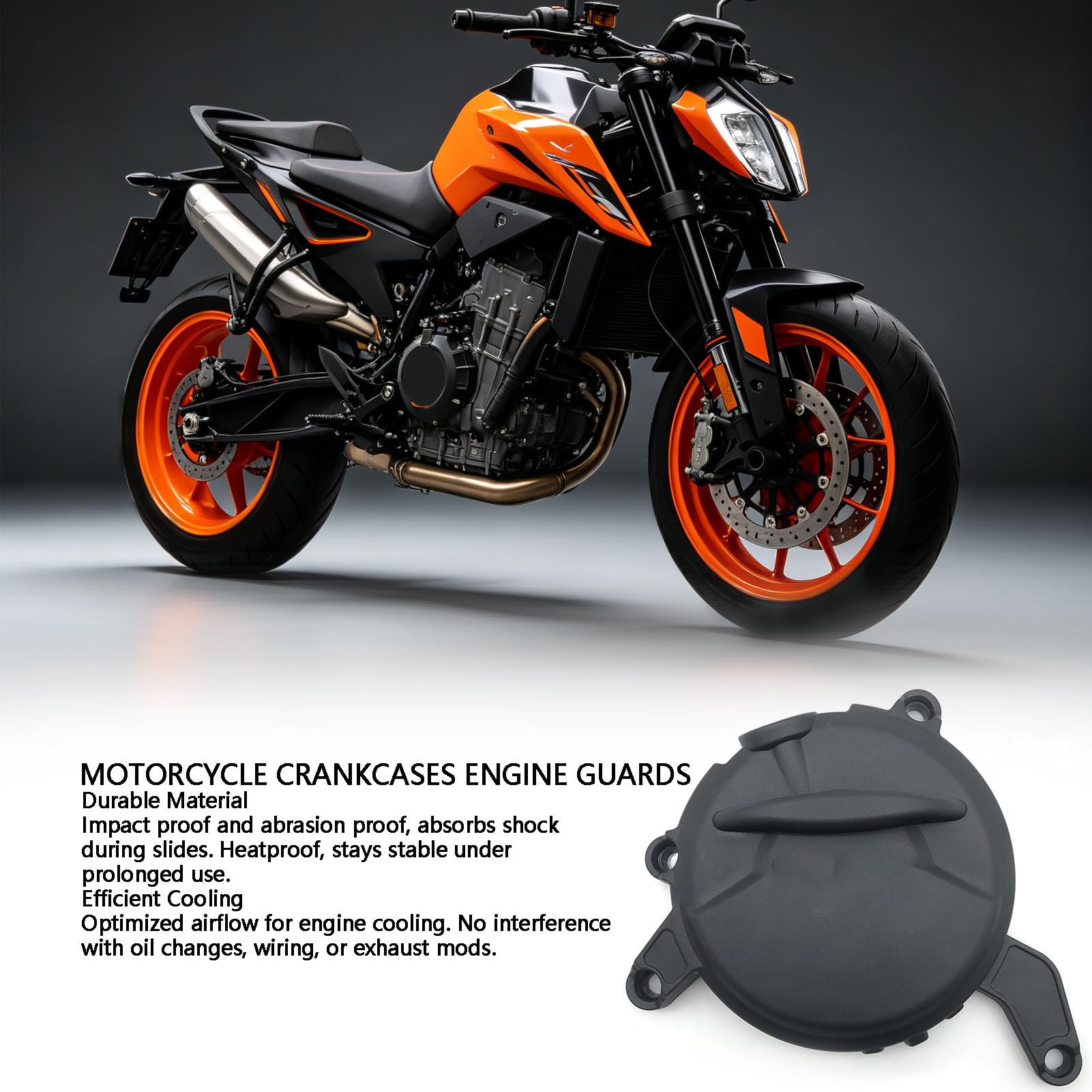 Luocute Osłony Skrzyni Korbowej Motocykla do Stojana Silnika (BLACK)