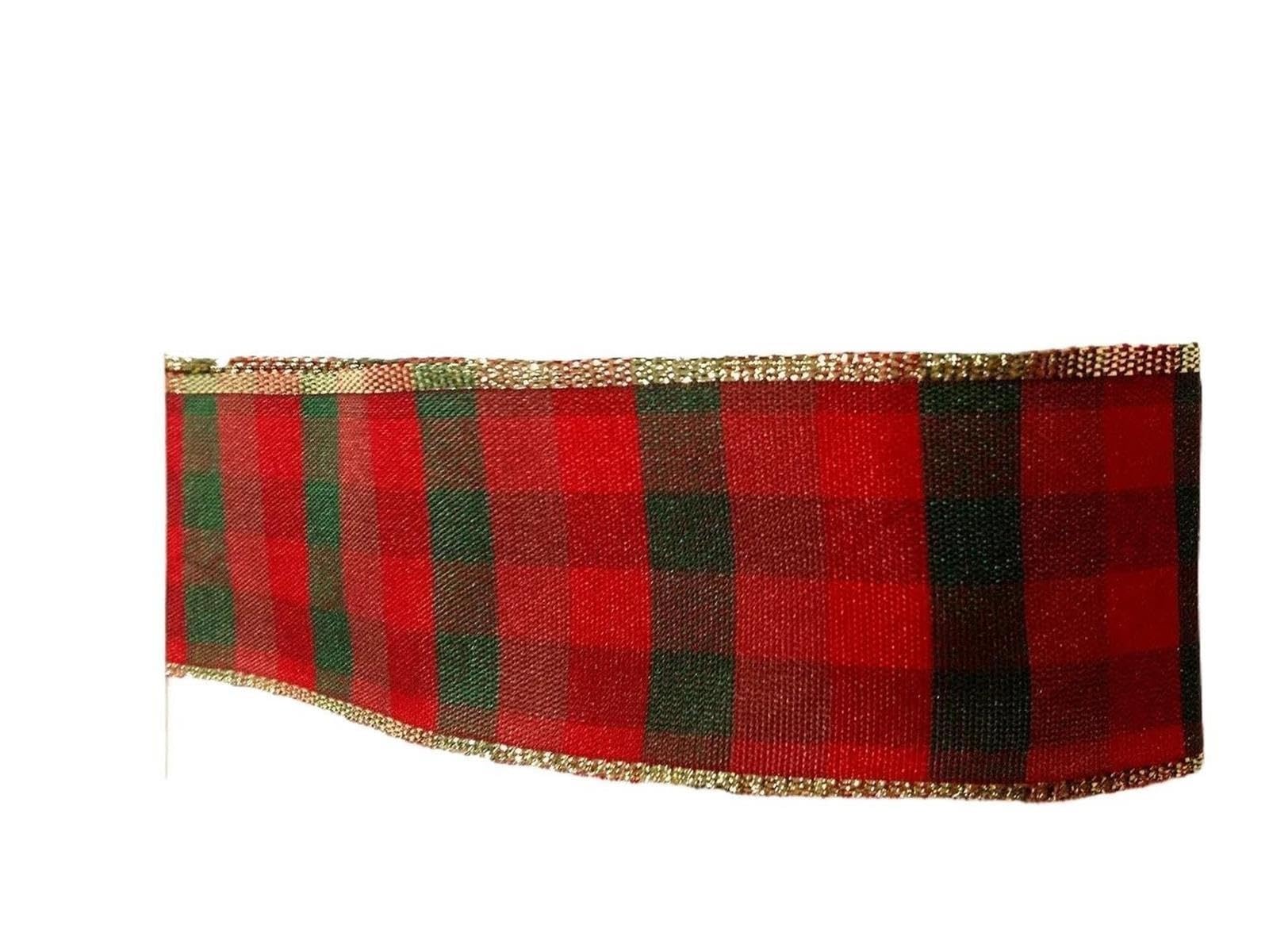 WNBFTTK Nastro Quadretti Nastro Scozzese a Quadri Verde Rosso