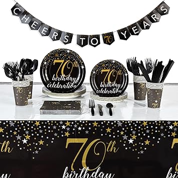 Sparkle And Bash 70th Birthday Party Supplies Pack Serves 24 Amazon Ca Health Personal Care Sparkle And Bash 70th Birthday Party Supplies Pack Serves 24 Amazon Ca Health Personal Care