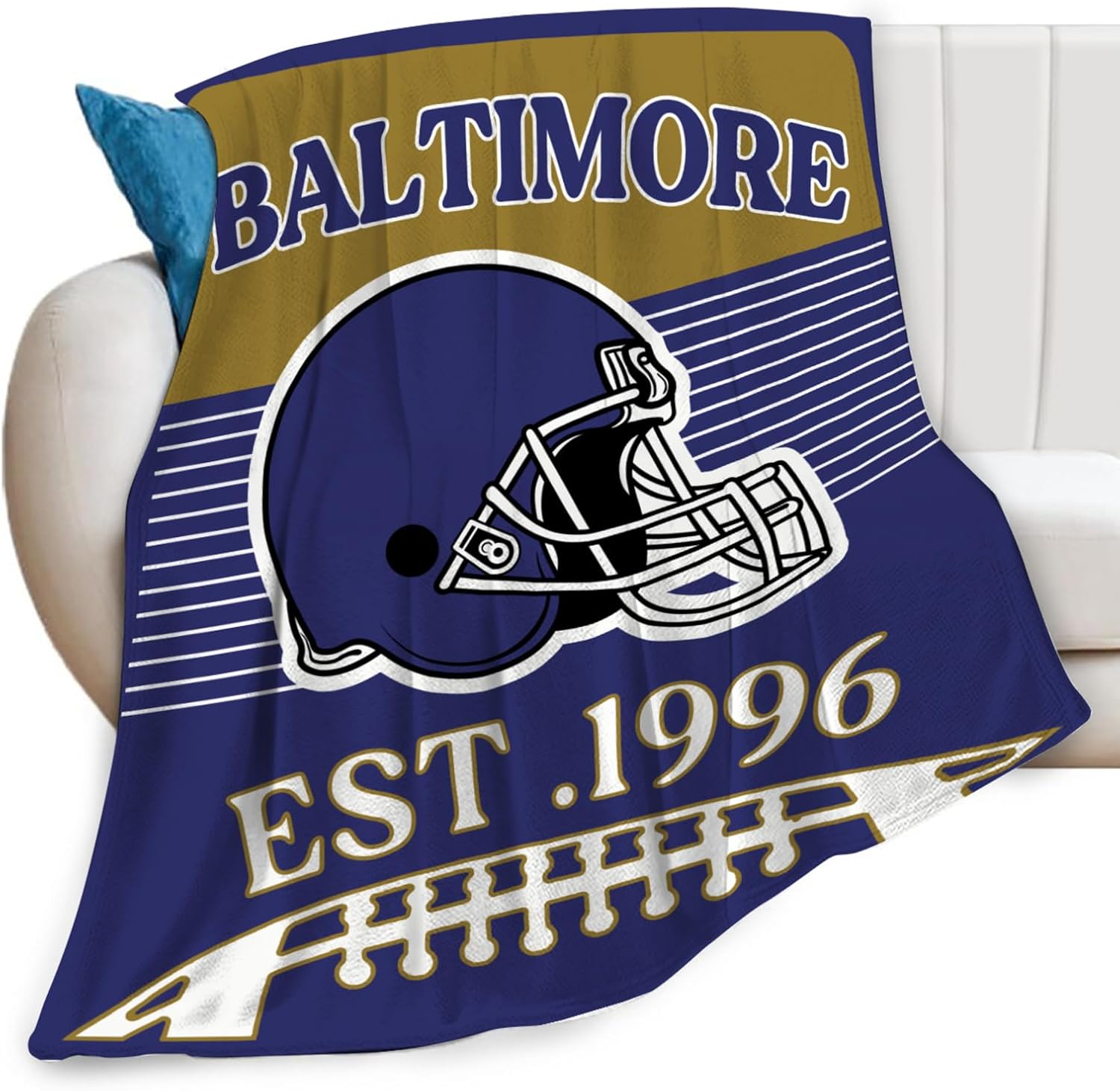 American Football Throw Blanket Football Sports Flannel Blankets Gifts for Stuff Decor Fleece Plush Bedding for Men Women Fans Team 60"x80"