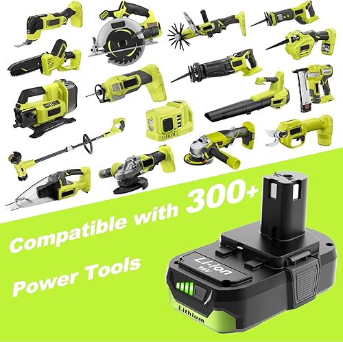 Miniatura 4 de Paquete de 2 baterías de repuesto de 3.6Ah para batería Ryobi de 18 V P102 P103 P104 P107, compatible con herramientas eléctricas inalámbricas Ryobi