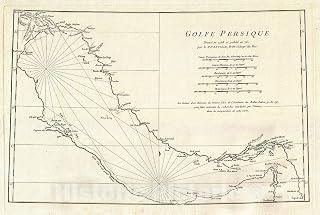 Historic Map - Anville Map of The Persian Gulf, 1776 - Vintage Wall Art - 24in x 36in