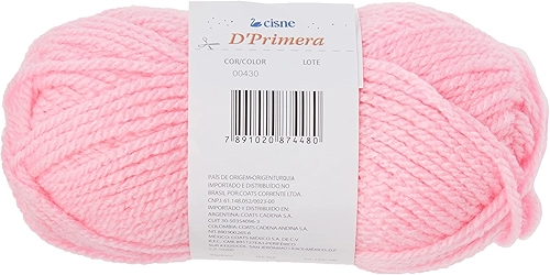 Lã Para Tricô Cisne D'primera 40g Rosa Bebe